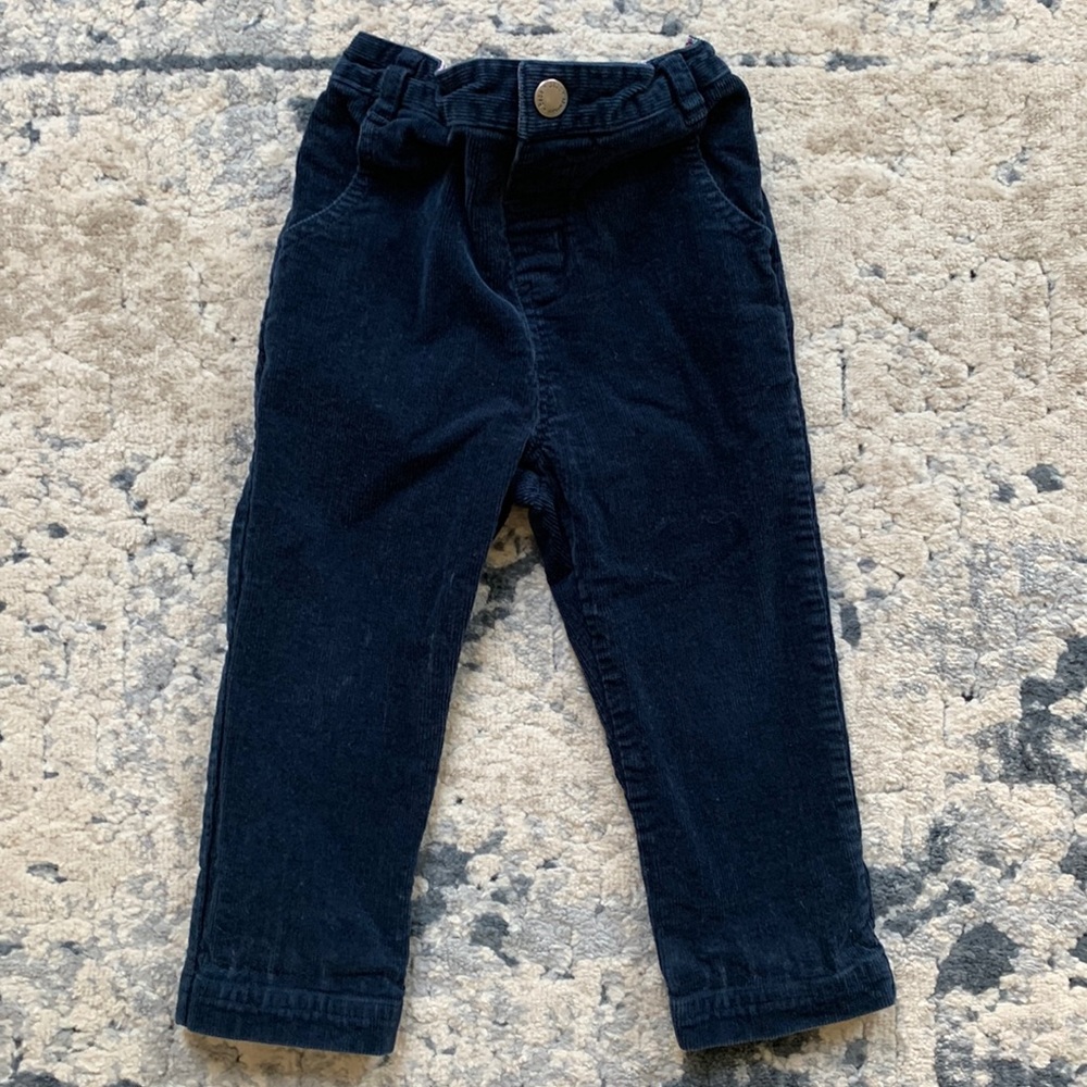 JoJo Maman BeBe Toddler Girl Navy Corduroys, 12-18 months